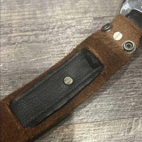 Brown and Black leather Belt seatbelt style main image 10